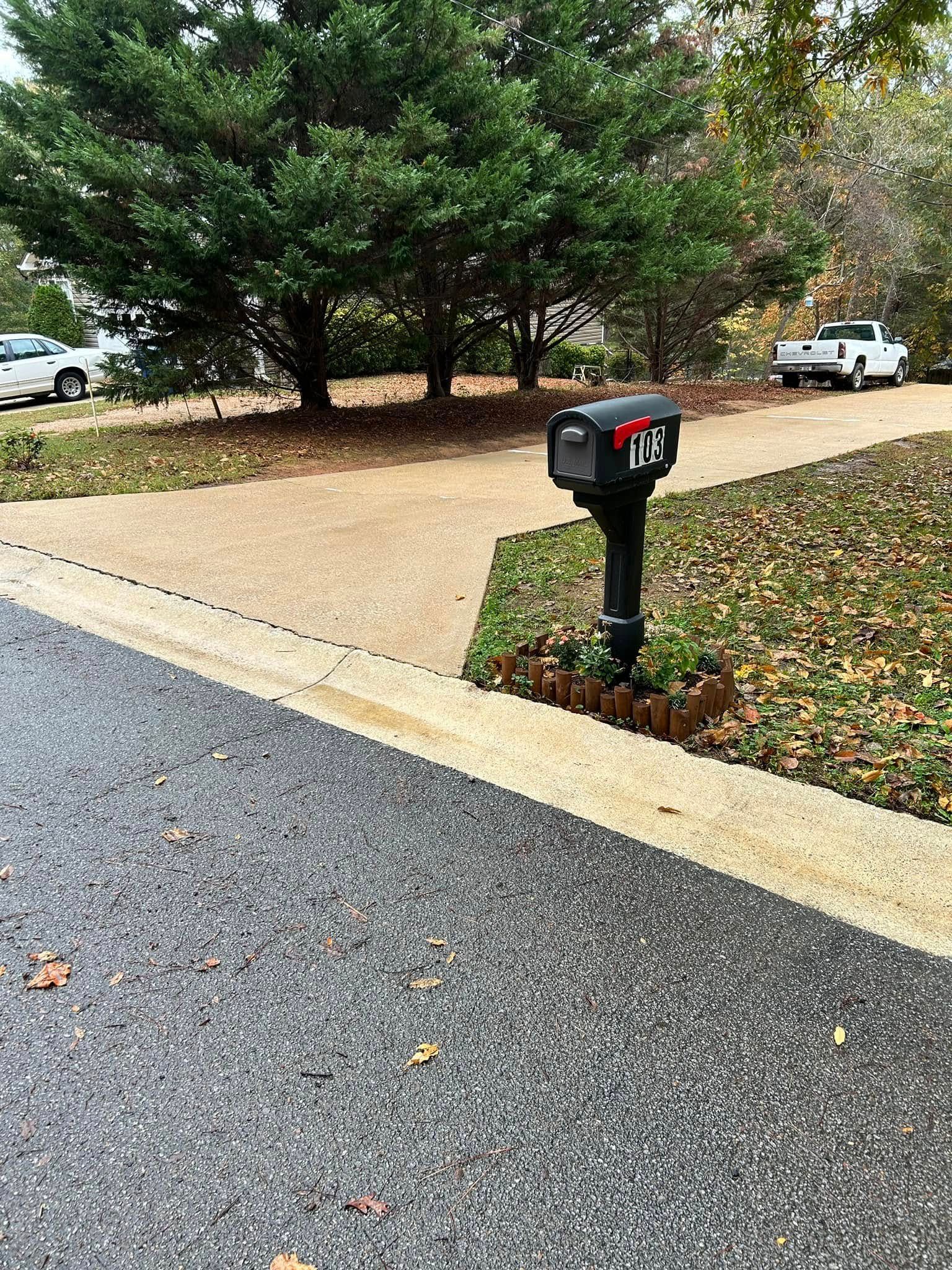 After driveway cleaning